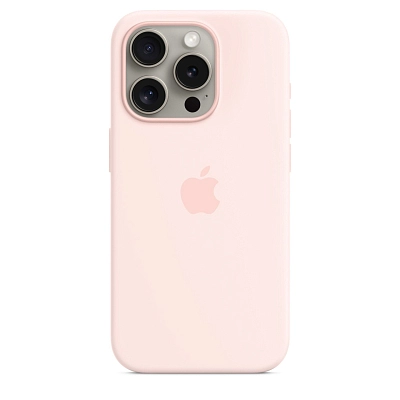 Чехол Apple iPhone 15 Pro Max Silicone Case with MagSafe -  Light Pink 400_400_761696