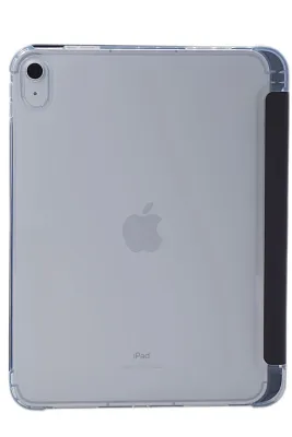 Прозрачный чехол-книжка для iPad 10 с тройным загибом Черный 400_400_121625
