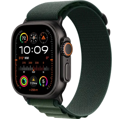 Часы Apple Watch Ultra 2 49mm Black Titanium Case GPS+Cellular Alpine Loop Dark Green L 400_400_191266