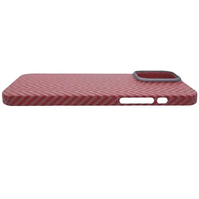 Карбоновый чехол для iPhone 14 Pro KZDOO Kevlar Красно-оранжевый 400_400_532220