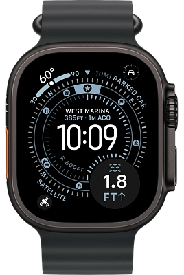Часы Apple Watch Ultra 3 49mm Titanium Case Black / Ocean Band Black 400_400_519507