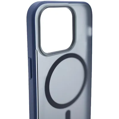 Чехол для iPhone 14 Pro Max матовый с MagSafe Синий 400_400_533948