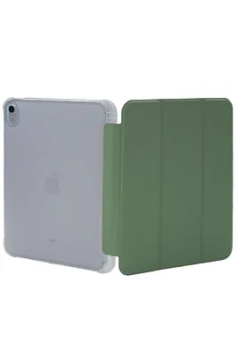 Прозрачный чехол-книжка для iPad 10 с тройным загибом Зеленый 400_400_121596