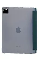 Прозрачный чехол-книжка для iPad Pro 12.9 с тройным загибом Темно-зеленый 500_191_121739
