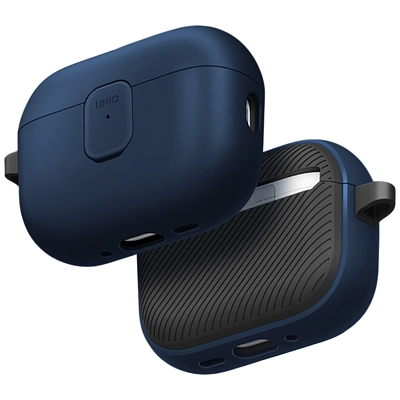 Чехол для AirPods Pro 3 Uniq Clyde - Royal Blue/Dark Grey 400_400_656690