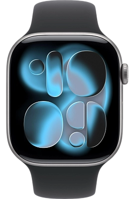 Часы Apple Watch Series 11 46mm Space Gray Aluminium Case GPS Sport Band Black S/M 400_400_640033