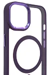 Чехол прозрачный с цветным бортиком MagSafe iPhone 14 Pro Фиолетовый 250_100_132047