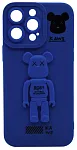 Силиконовый чехол для iPhone 13 Pro с 3D мишкой Синий 250_100_137731