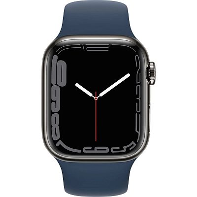 Часы Apple Watch Series 7 41mm Graphite Stainless Steel Case Abyss Blue Sport Band 400_400_640074
