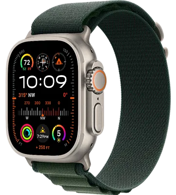 Часы Apple Watch Ultra 2 49mm Titanium Case GPS+Cellular Alpine Loop Dark Green S 400_400_191397