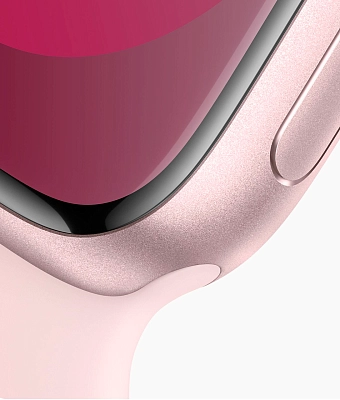 Часы Apple Watch Series 9 45mm Aluminium Case Sport Band Pink S/M 400_400_640297