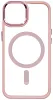 Чехол прозрачный с цветным бортиком MagSafe iPhone 14 Pro Max Розовый 100_100_534992