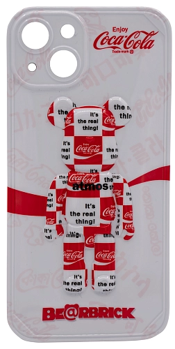 Чехол для iPhone 13 мишка Coca Cola Белый 250_100_761828