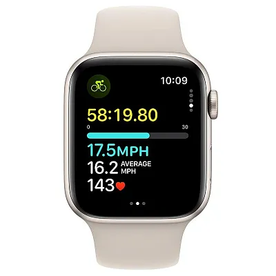 Часы Apple Watch Series SE 2023 44mm Aluminium Case GPS Sport Band Starlight M/L 400_400_117853