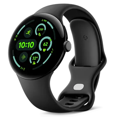 Часы Google Pixel Watch 3 45mm WiFi Matte Black Case/Obsidian 400_400_365515