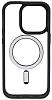 Чехол прозрачный с цветным бортиком MagSafe iPhone 14 Pro Черный 100_100_535042