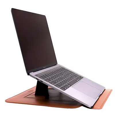 Чехол для MacBook 16.2 WiWU Skin Pro Slim Stand Sleeve с подставкой Brown 400_400_130447
