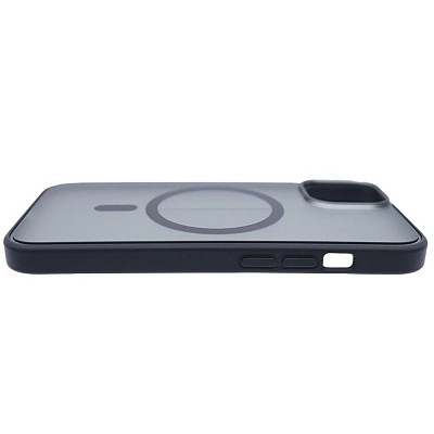 Чехол для iPhone 14 матовый с MagSafe Черный 400_400_534229