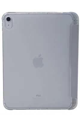 Прозрачный чехол-книжка для iPad 10 с тройным загибом Серый 400_400_121605