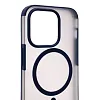 Чехол для iPhone 14 Pro Wlons с MagSafe прозрачный матовый с рамкой Синий 100_100_534034