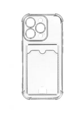 Силиконовый чехол для iPhone 16 Pro с Card Holder Прозрачный 400_400_532696