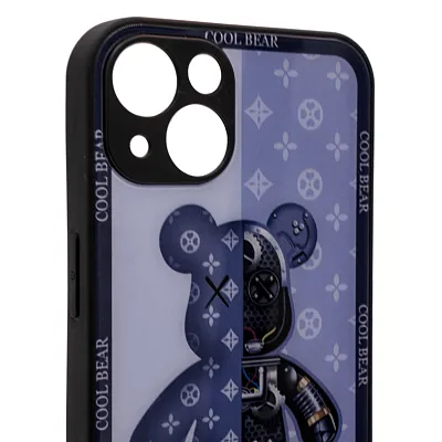 Чехол с мишкой для iPhone 14 Синий 400_400_132217