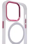 Чехол прозрачный с цветным бортиком MagSafe iPhone 14 Pro Max Прозрачный 250_100_125090