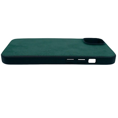 Чехол алькантара для iPhone 14 Plus Зеленый 400_400_533314