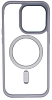 Чехол прозрачный с цветным бортиком MagSafe iPhone 14 Pro Голубой 100_100_642403