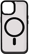 Чехол прозрачный с цветным бортиком MagSafe iPhone 14 Черный 500_191_585626