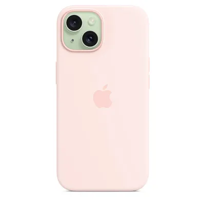 Чехол для iPhone 15 Silicone Case with MagSafe - Light Pink 400_400_124781