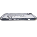 Чехол для iPhone 14 Plus прозрачный с 3D мишкой Серебристый 250_100_533770