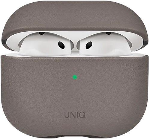 Кожаный чехол для AirPods 4 Uniq Lyden DS - Flint Grey 250_100_623795