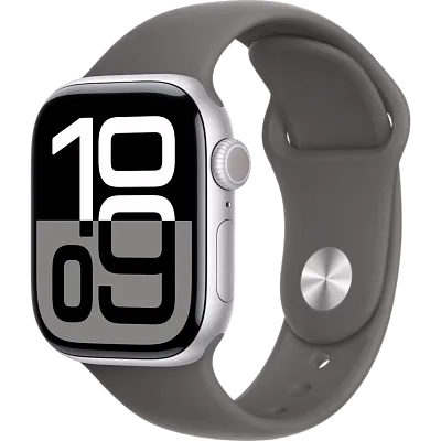 Часы Apple Watch Series 10 42mm Silver Aluminium Case GPS Sport Band Stone Gray M/L 400_400_150238