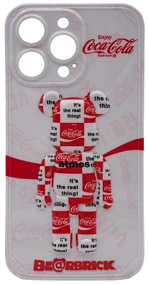 Чехол для iPhone 13 Pro мишка Coca Cola Белый 400_400_533469