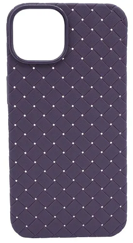 Плетеный Силиконовый чехол для iPhone 14 Plus Фиолетовый 250_100_137634