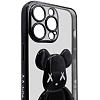 Чехол для iPhone 13 Pro прозрачный с 3D мишкой Черный 100_100_533507
