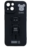 Силиконовый чехол для iPhone 14 с 3D мишкой Черный 250_100_122275