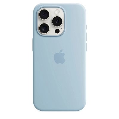 Чехол Apple iPhone 15 Pro Max Silicone Case with MagSafe -  Light Blue 400_400_641646