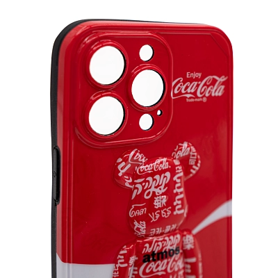 Чехол для iPhone 13 Pro мишка Coca Cola Красный 400_400_533477