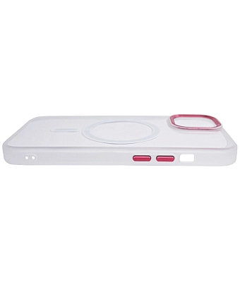 Чехол прозрачный с цветным бортиком MagSafe iPhone 14 Plus Прозрачный 400_400_642339