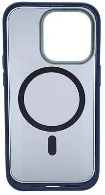 Чехол для iPhone 14 Pro Max матовый с MagSafe Синий 400_400_533946