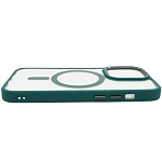 Чехол прозрачный с цветным бортиком MagSafe iPhone 14 Pro Зеленый 250_100_642409