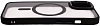 Чехол прозрачный с цветным бортиком MagSafe iPhone 14 Черный 100_100_642469