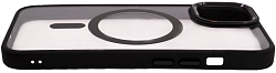 Чехол прозрачный с цветным бортиком MagSafe iPhone 14 Черный 250_100_642469