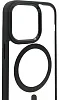 Чехол прозрачный с цветным бортиком MagSafe iPhone 14 Pro Черный 100_100_535044