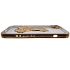 Чехол для iPhone 14 прозрачный с 3D мишкой Золотой 100_100_534238