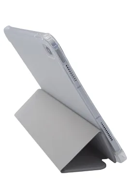 Прозрачный чехол-книжка для iPad 10 с тройным загибом Серый 400_400_121608