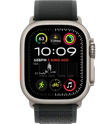 Часы Apple Watch Ultra 2 49mm Titanium Case GPS+Cellular Trail Loop Black M/L 400_400_549462