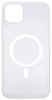 Чехол для iPhone 14 Plus Wlons с MagSafe прозрачный матовый с рамкой Белый 100_100_533679